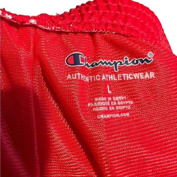 🟣Champion Kids Red Mesh Basketball Shorts Large - Picture 3 of 3